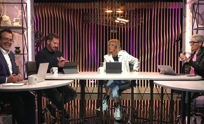 Adela Micha, Maca Carriedo, Daniel López Casarín y Fausto PonceLa Saga