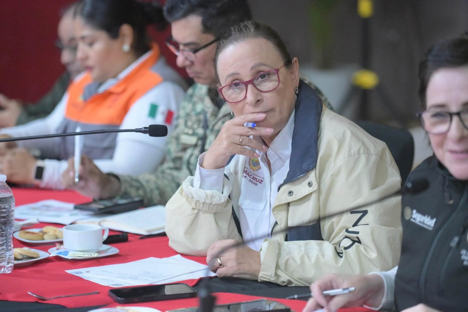 Rocío Nahle supervisa atención a inundaciones en Coatzacoalcos y Nanchital.
