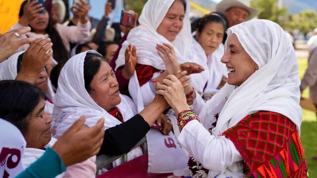 Claudia Sheinbaum, presidenta de México, en Oaxaca