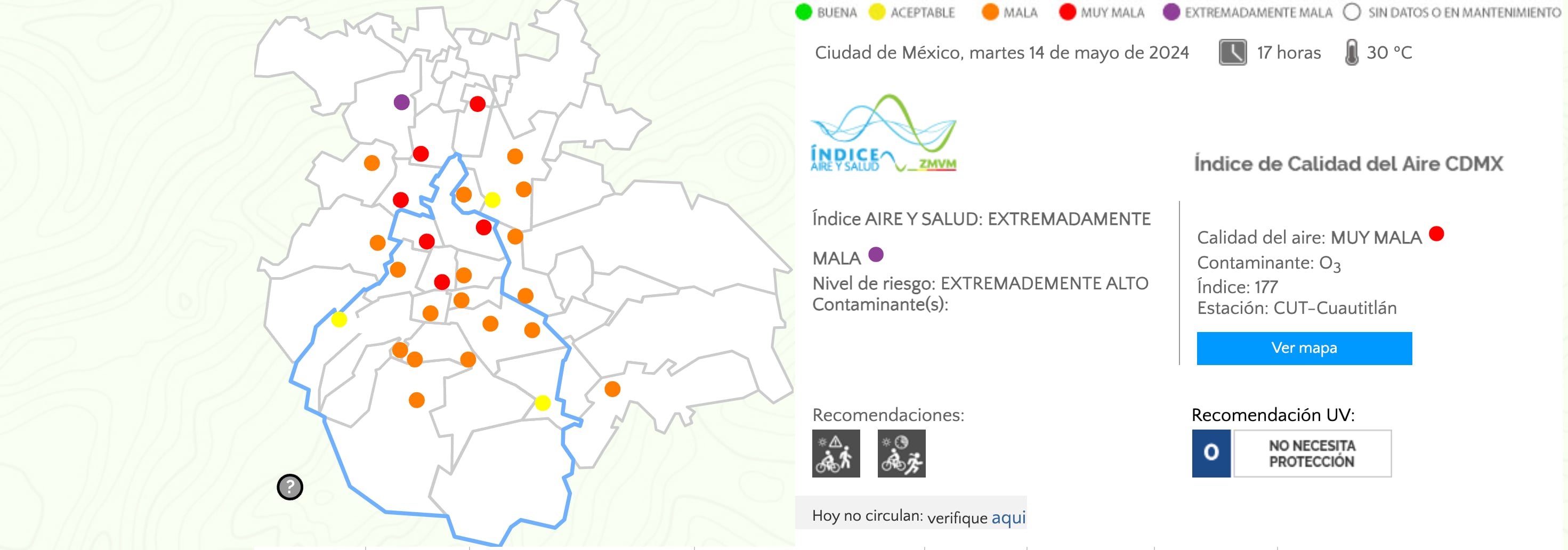 Calidad del aire en CDMX y Estado de México