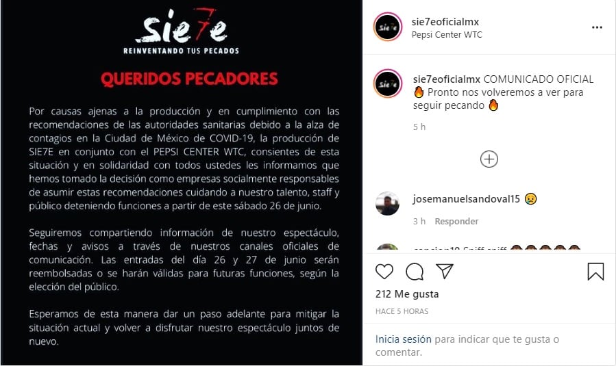 Se suspenden las funciones de ‘Sie7e’
