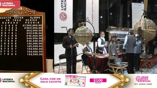 Resultados Sorteo Mayor 3890 de Lotería Nacional en vivo: estos son los ganadores