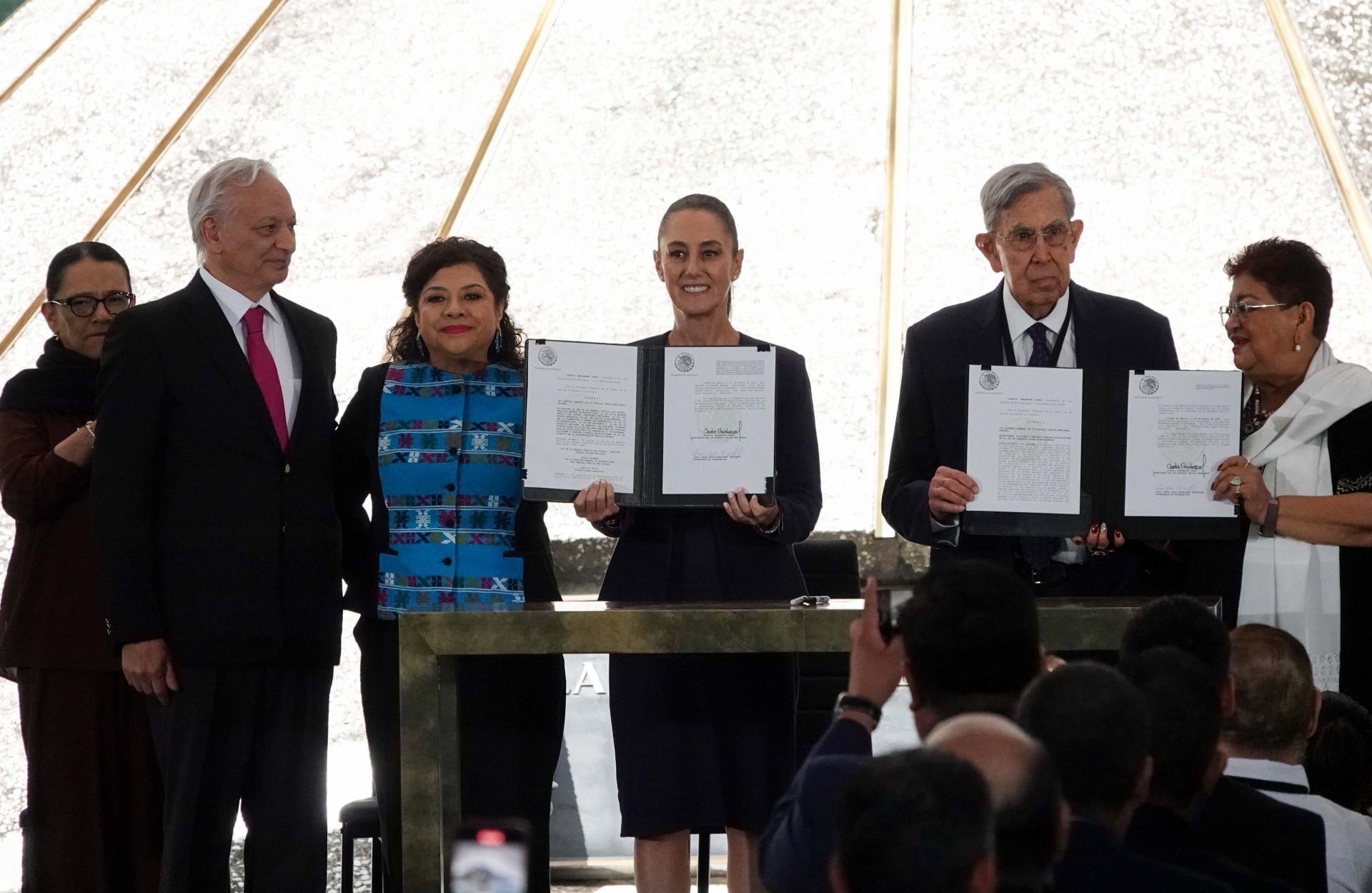 Claudia Sheinbaum y Cuauhtémoc Cárdenas