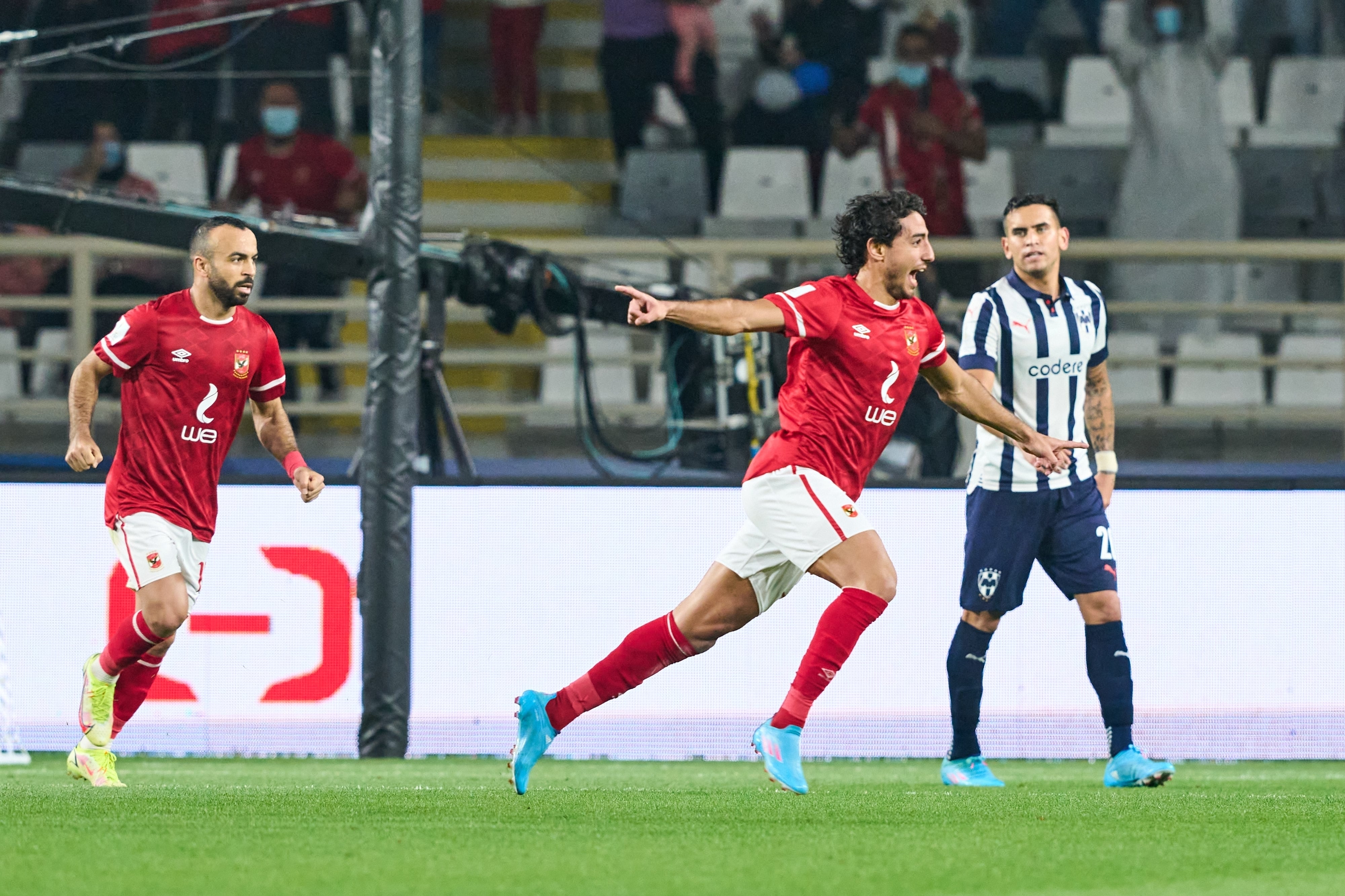 Al-Ahly celebra su gol ante el CF Monterrey en el Mundial de Clubes 2022