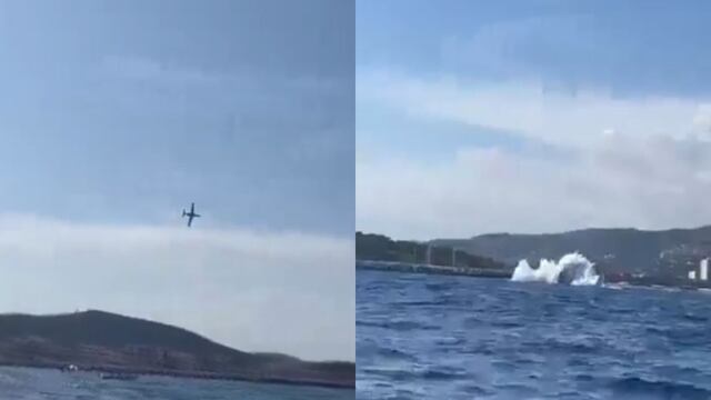Avión en Francia se estrella contra el mar durante exhibición