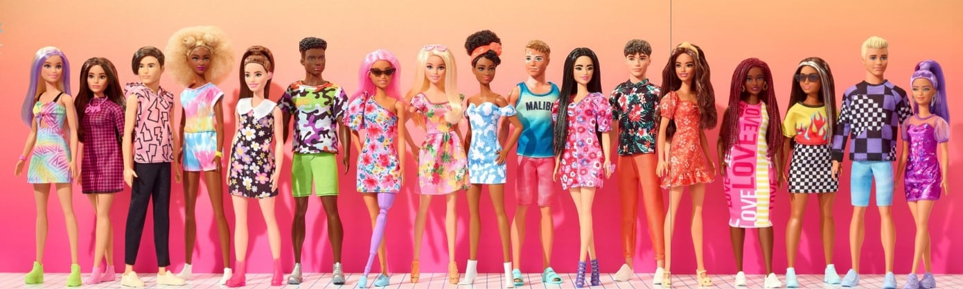 Línea Fashionista 2022 de Barbie