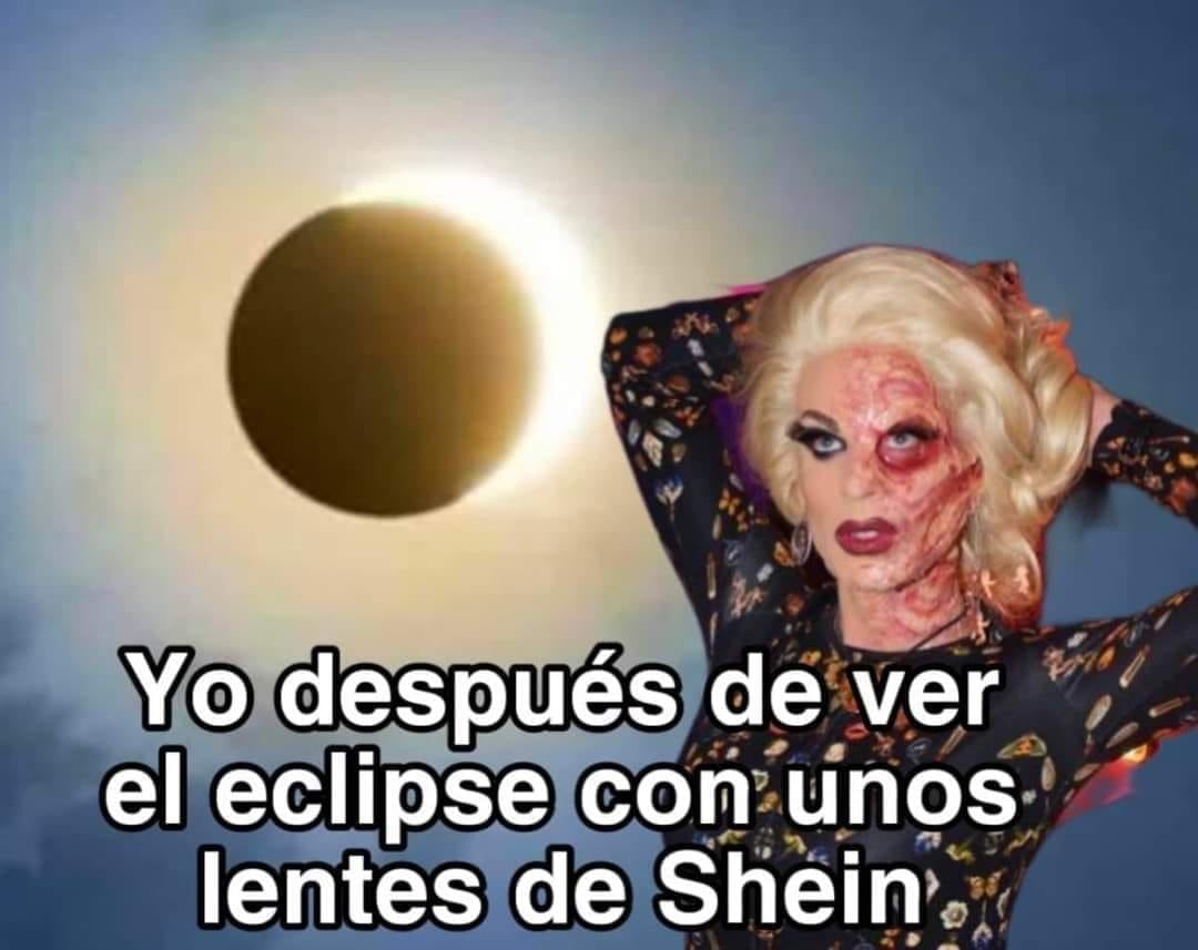 Memes de ojos rojos por el eclipse