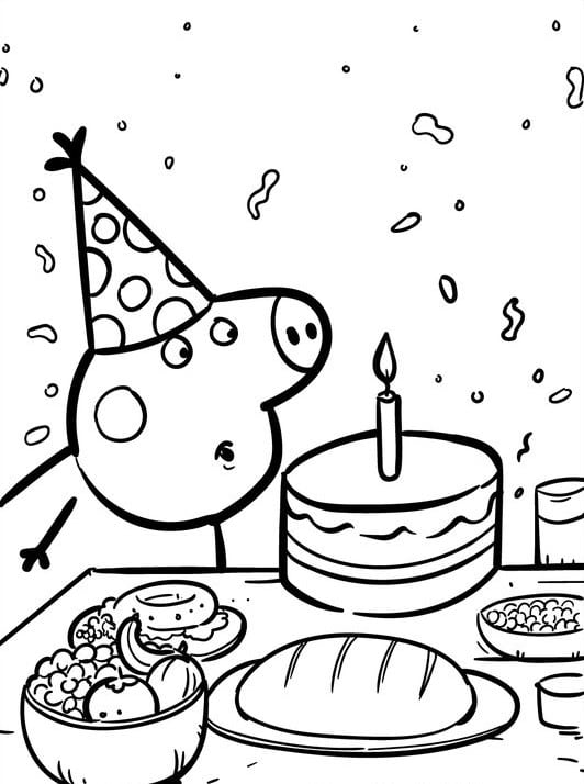 Dibujos de Peppa Pig de cumpleaños