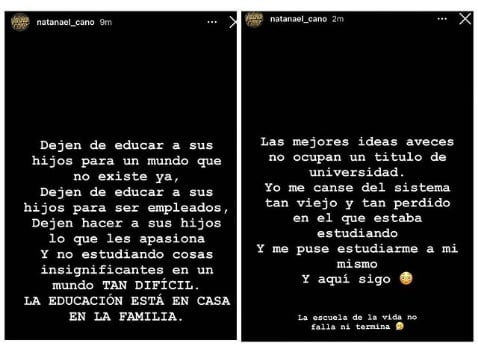 Natanael Cano asegura que un título universitario no es sinónimo de triunfo