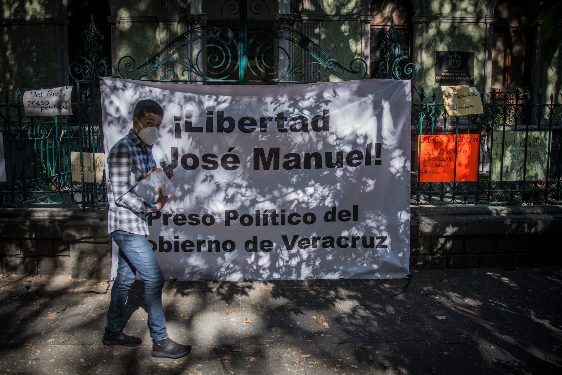 Manifestación para exigir la libertad de José Manuel del Río Virgen