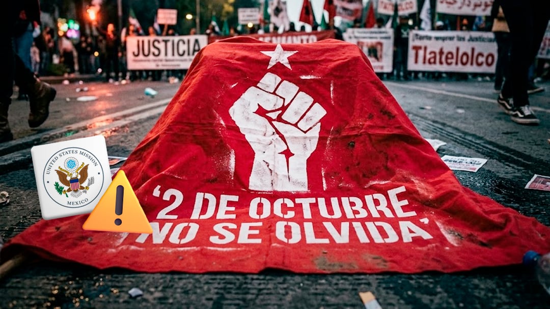 Embajada de Estados Unidos alerta por marchas del 2 de octubre en CDMX
