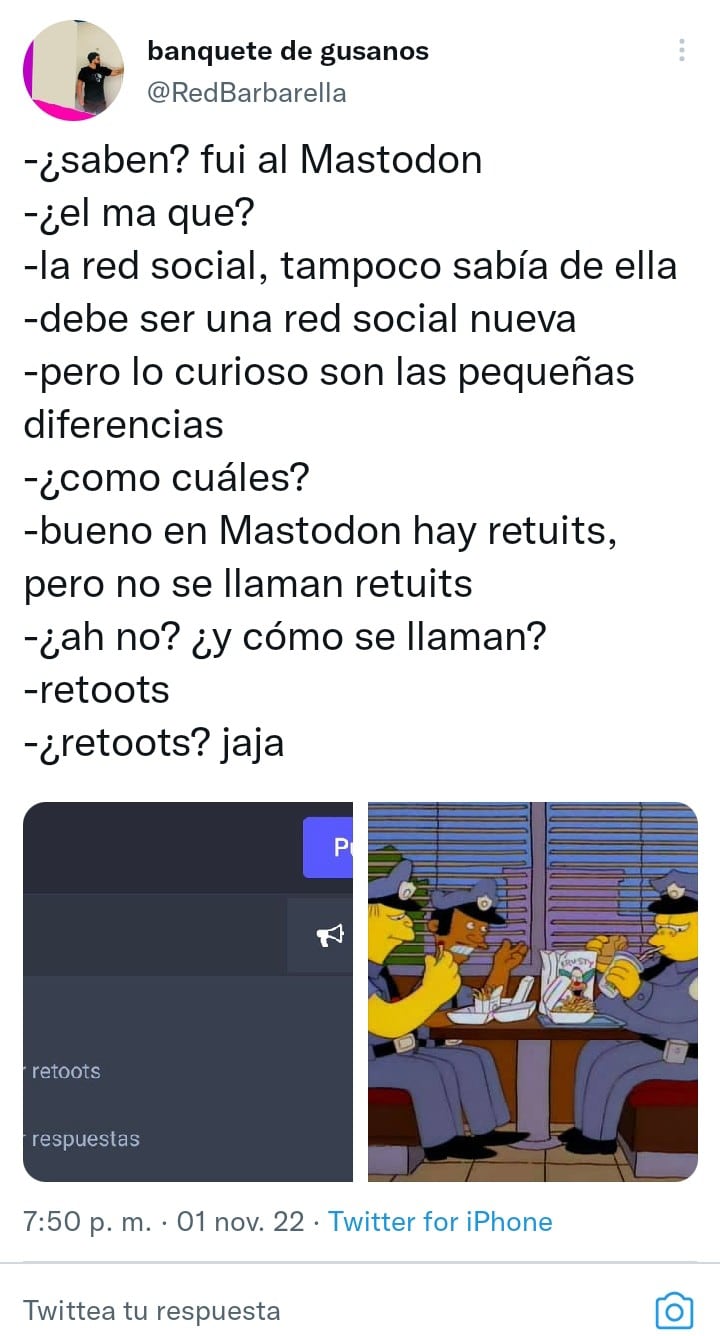 Tuit sobre Mastodon