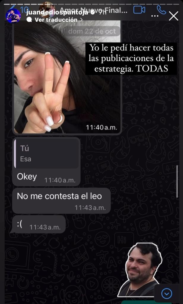 Juan de Dios Pantoja exhibe las pruebas de engaño de la supuesta infidelidad