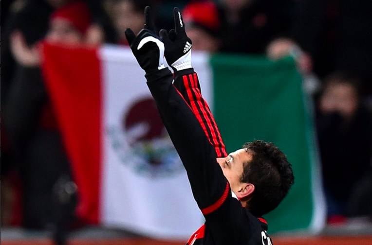 Chicharito con el Leverkusen