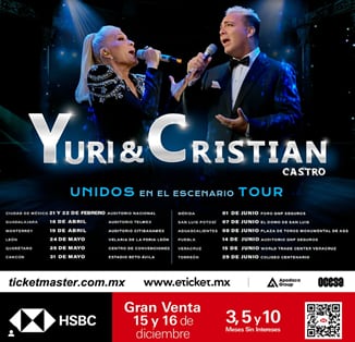 Yuri y Cristian Castro presentan gira “Unidos en el escenario tour” en la CDMX