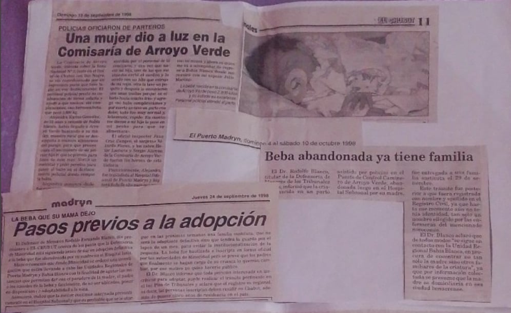 Artículo sobre la bebé abandonada