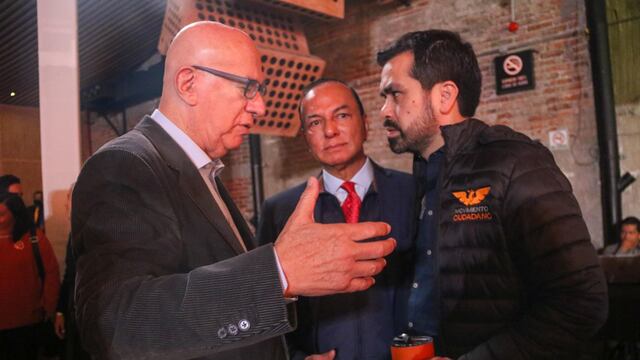 Dirigente de MC, Dante Delgado, y el diputado Álvarez Máynez