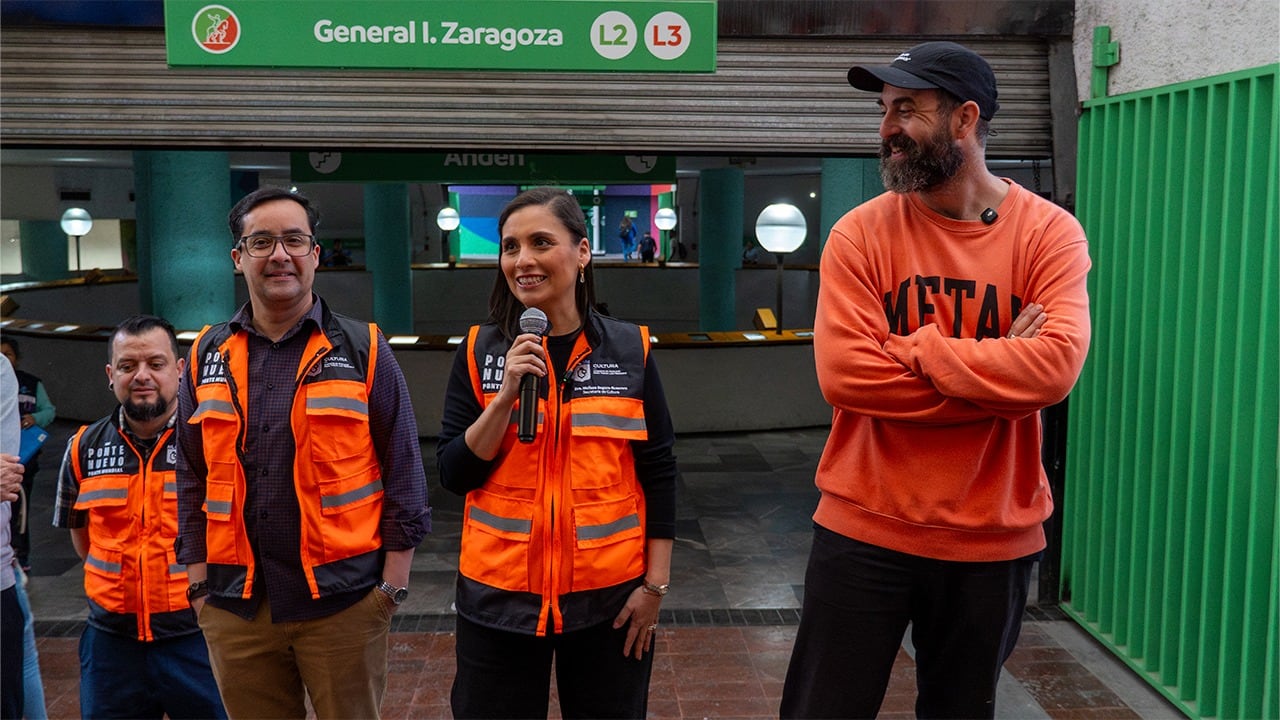 Arte urbano rumbo al Mundial 2026: Inauguran mural monumental en Estación Zaragoza