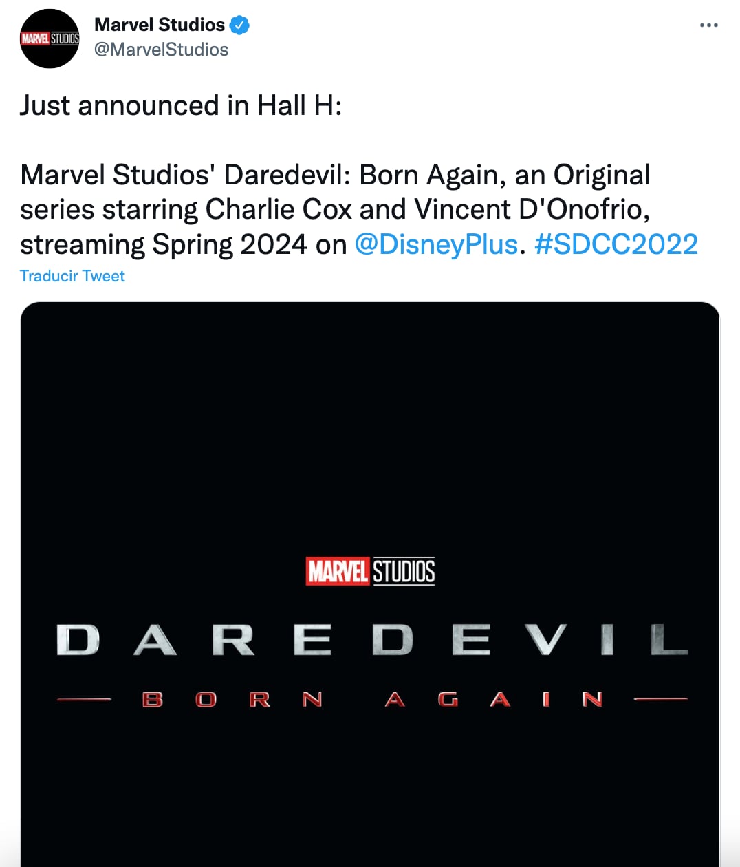 Marvel Studios anuncia 'Daredevil: Born Again'