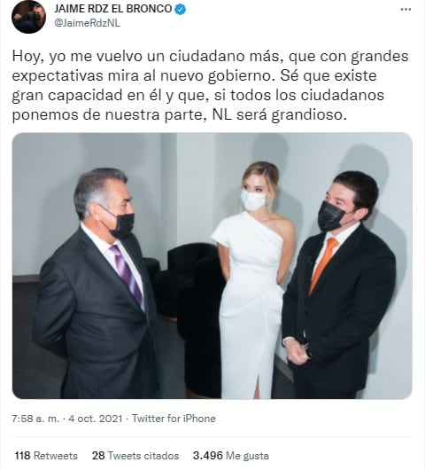 Tuit de El Bronco