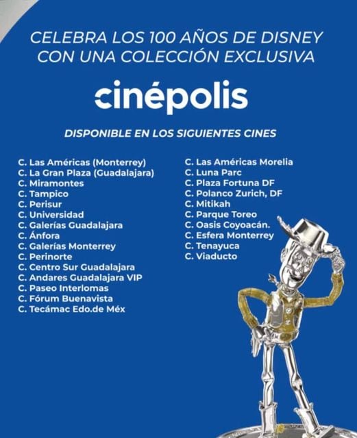 Segunda estatuilla de los 100 años de Disney en Cinépolis