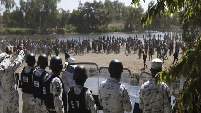 Guardia Nacional en la frontera de México con Guatemala