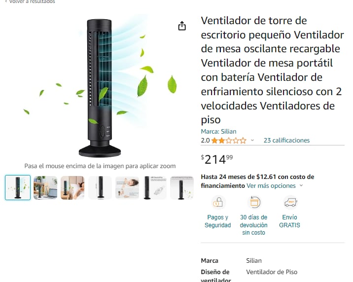Ventiladores baratos que puedes comprar en Amazon