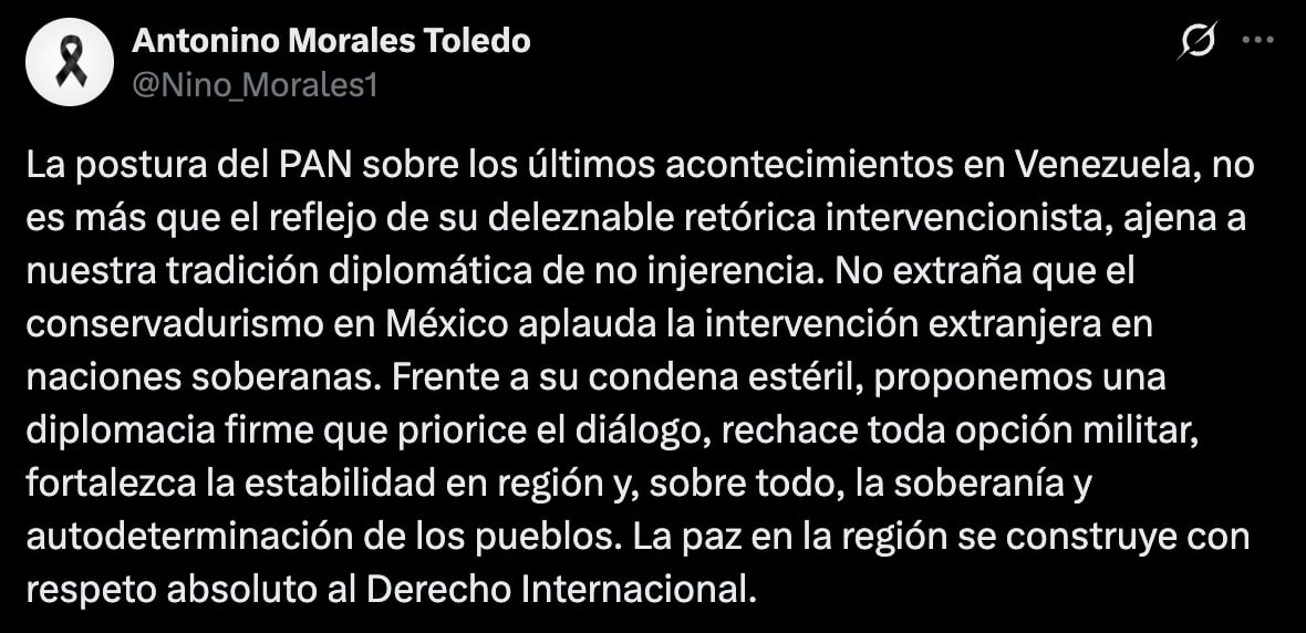Senador Antonino Morales hace llamado a la ONU por crisis en Venezuela