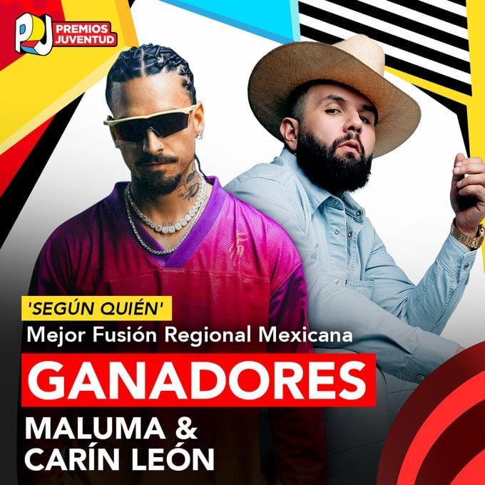 Ganadores a Mejor Fusión Regional Mexicana en los Premios Juventud 2024
