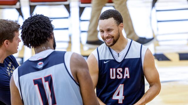 Stephen Curry con la Selección de Basquetbol de Estados Unidos.