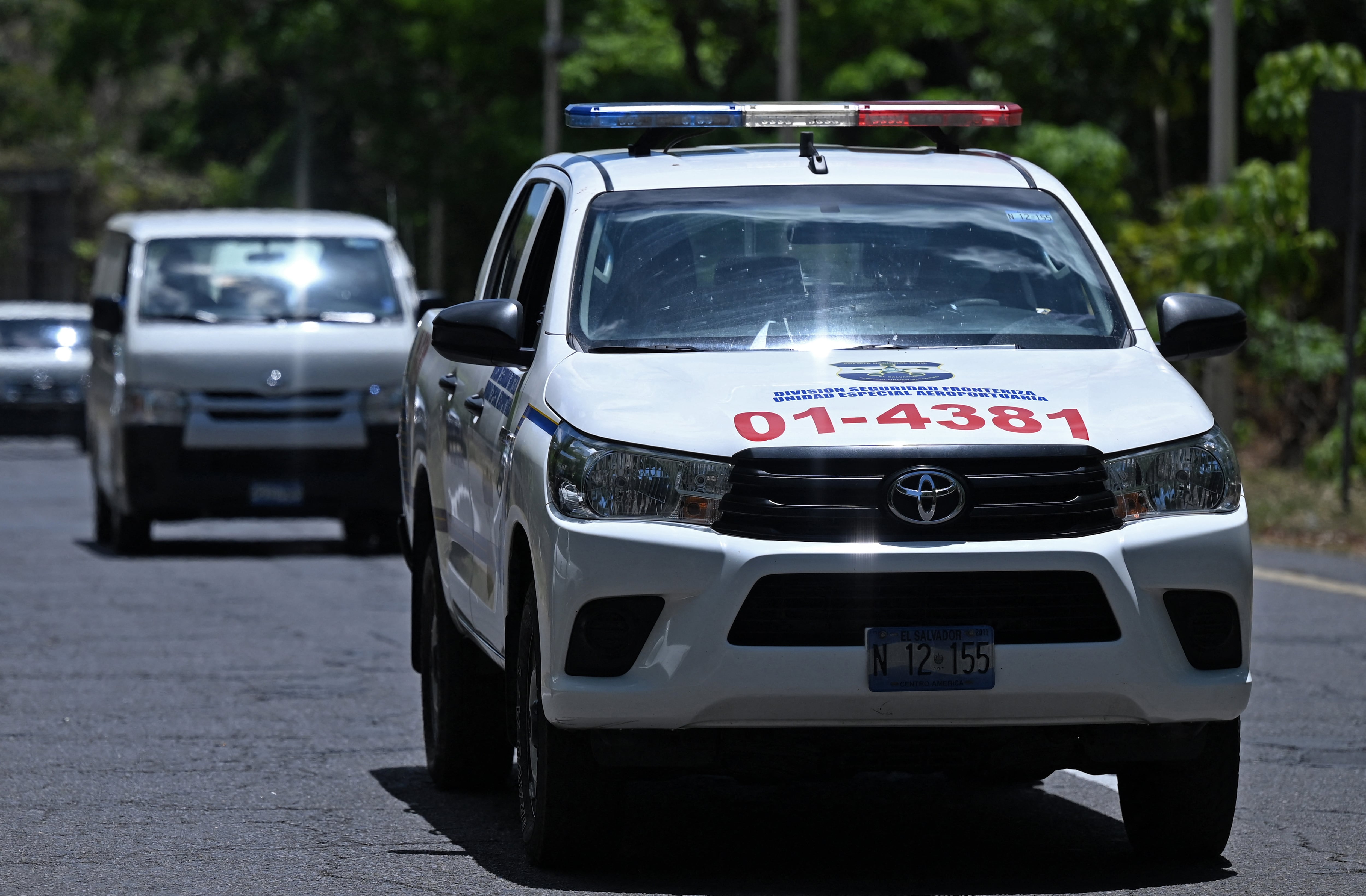 Camioneta con los restos de Victoria Salazar