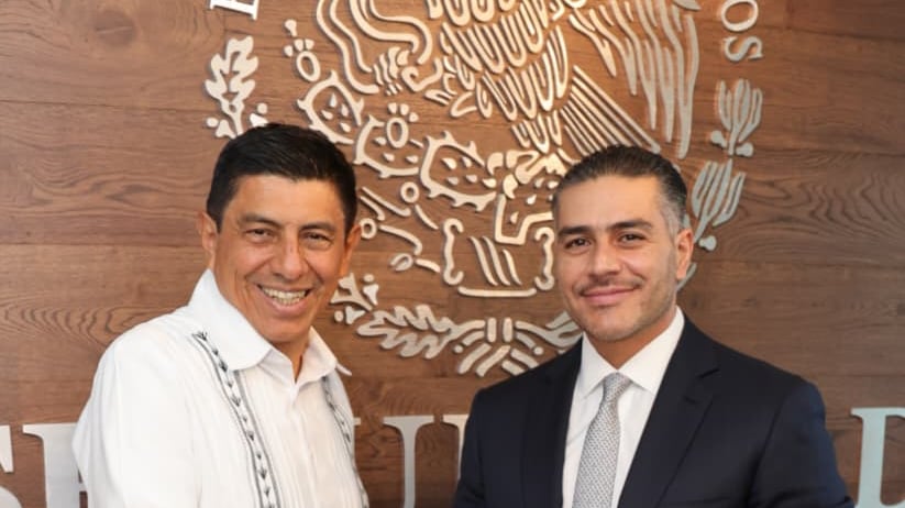 Omar García Harfuch y Salomón Jara revisan estrategia de seguridad en Oaxaca