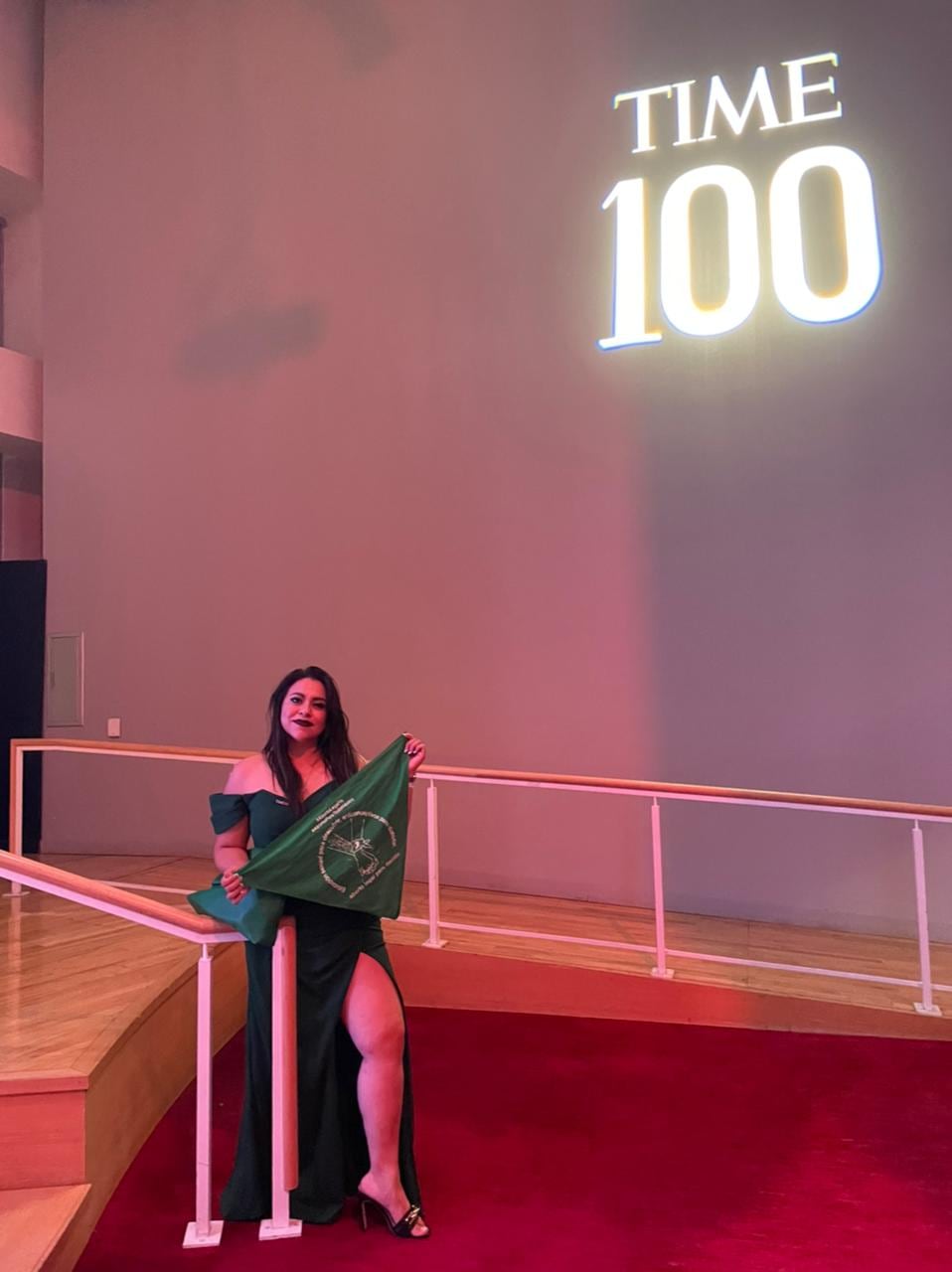 Olimpia Coral Melo en la gala de la revista Time