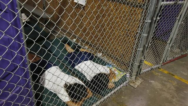 Albergue de niños migrantes en Estados Unidos.