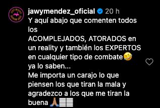 Jawy Méndez arremete contra quienes lo critican por perder