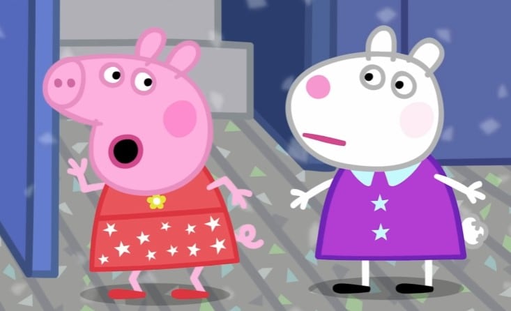 La fiesta de baile en el bus de Peppa Pig y sus amigos