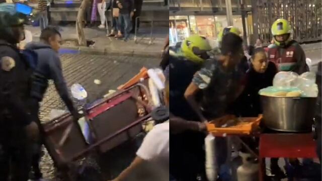 Abuso policial contra vendedores de elotes