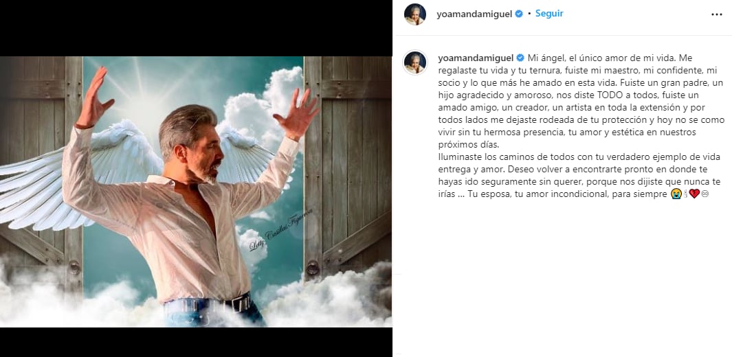 Amanda Miguel comparte su sentir sobre Diego Verdaguer.