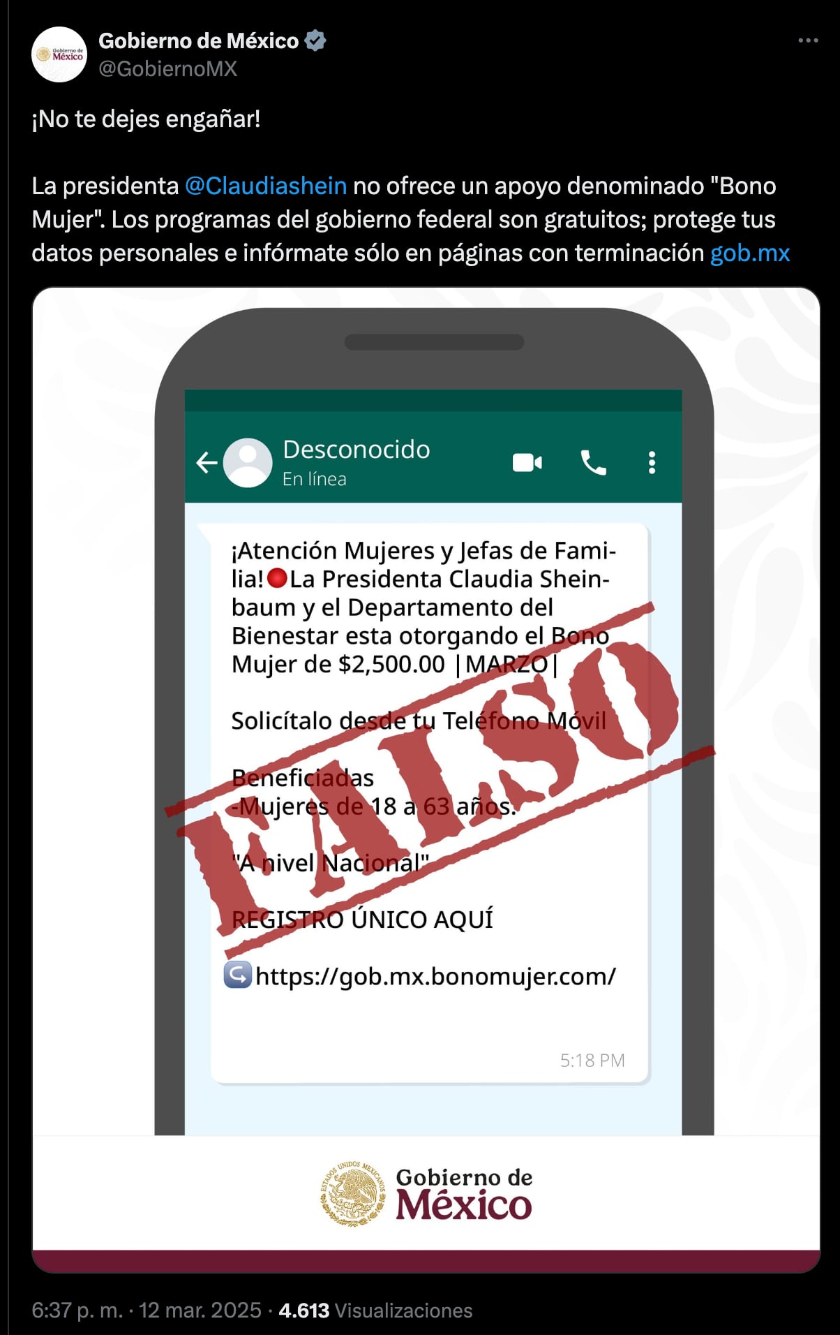 ¿Bono Mujer es una estafa? Si recibiste el mensaje por WhatsApp pon atención