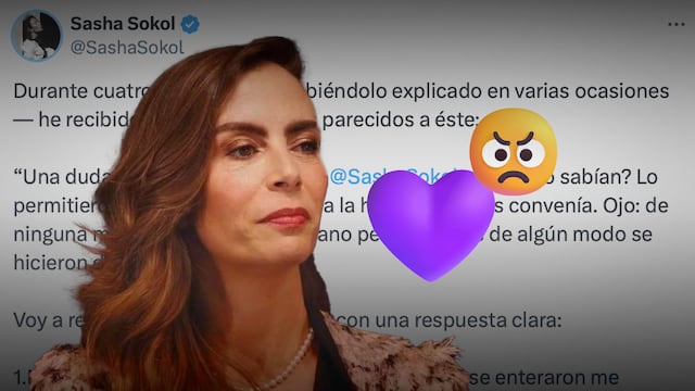 Sasha Sokol responde a quienes la han revictimizado desde hace 4 años cuando denunció a Luis de Llano