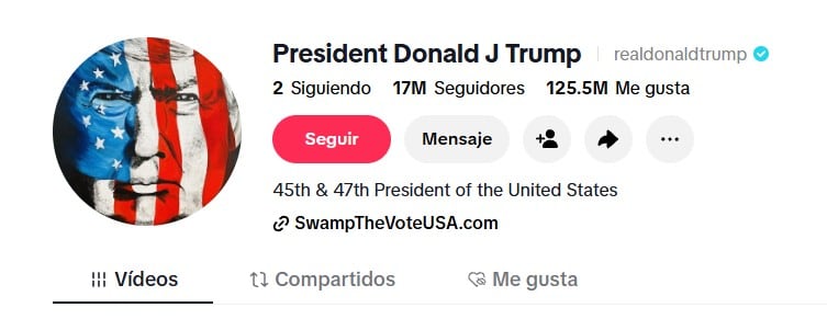 “Soy el número uno”: Trump presume ser más popular que Taylor Swift en TikTok