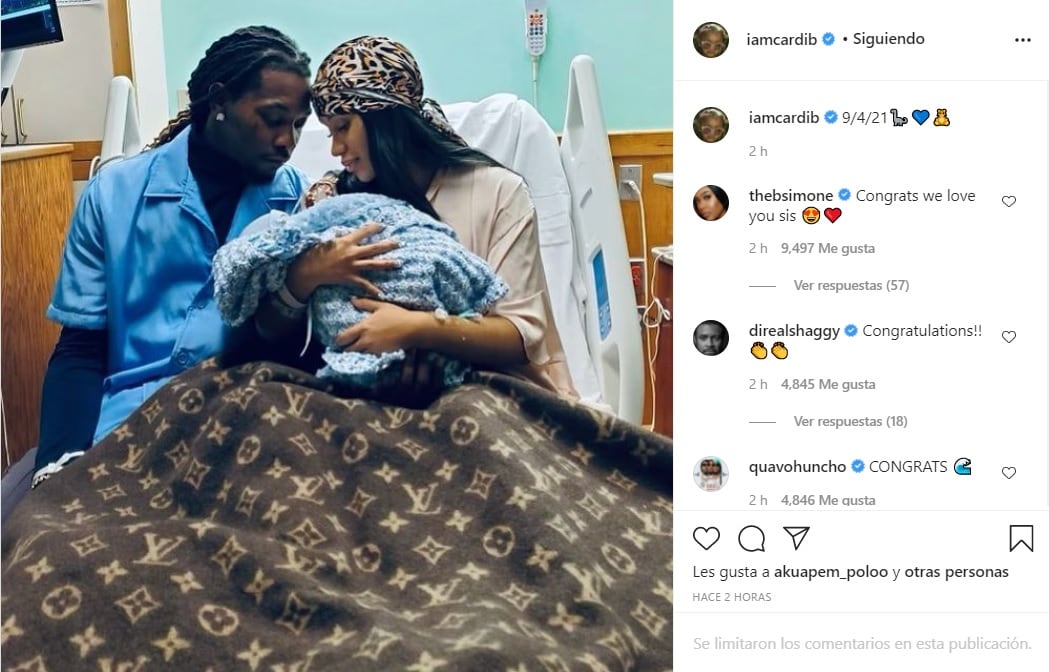 Cardi B y Offset tienen a su segundo hijo
