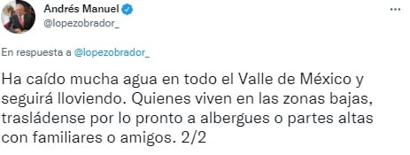 AMLO sobre las lluvias
