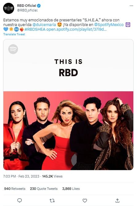 RBD anuncia su nueva canción ‘Siempre he estado aquí'