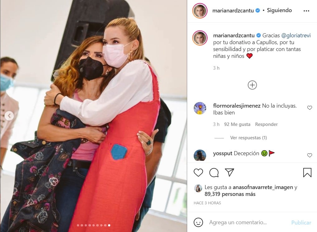 Mariana Rodríguez y Gloria Trevi