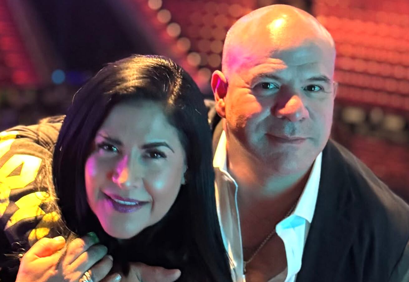 Platanito y su esposa, Beatriz Hernández