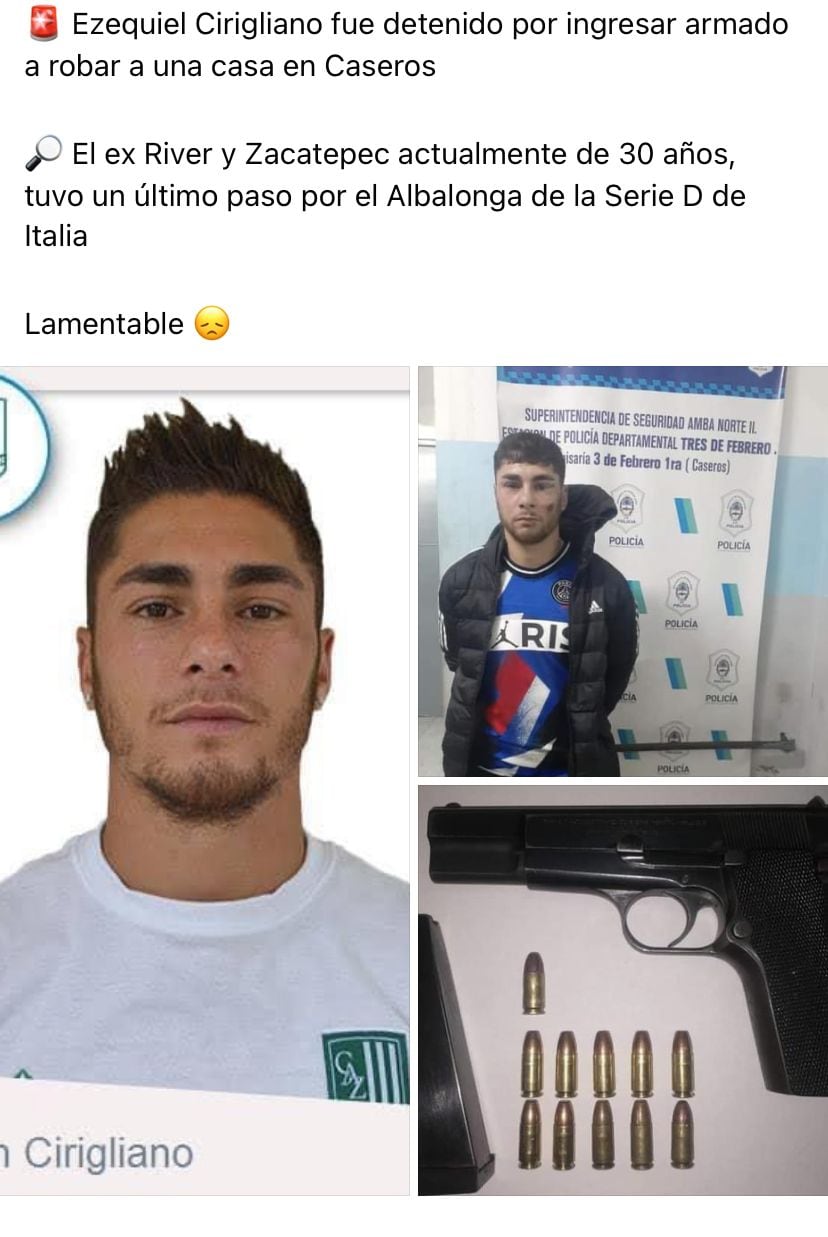 Ezequiel Cirigliano (Foto: Twitter)