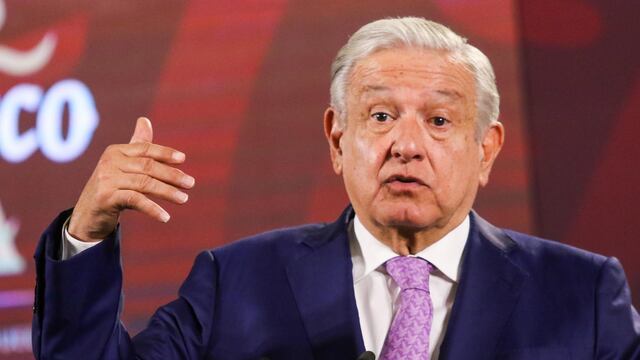 El primer mandatario del país, Andrés Manuel López Obrador, en la conferencia de prensa este inicio de semana en el salón tesorería de Palacio Nacional.