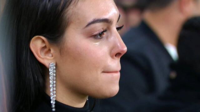 Georgina Rodríguez no pudo contener las lágrimas.