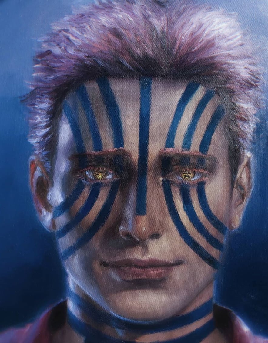 Personaje de anime en exposición